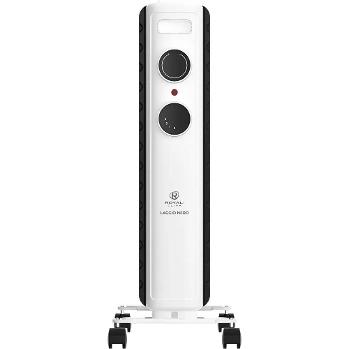 Обогреватель масляный Royal Clima Laggio Nero ROR-LN7-1500M, с терморегулятором, 1500Вт, 6 секций, 3 режима, белый/серый