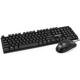 Комплект клавиатура+мышь ExeGate MK110-OEM проводной, USB, 1000 DPI, чёрный