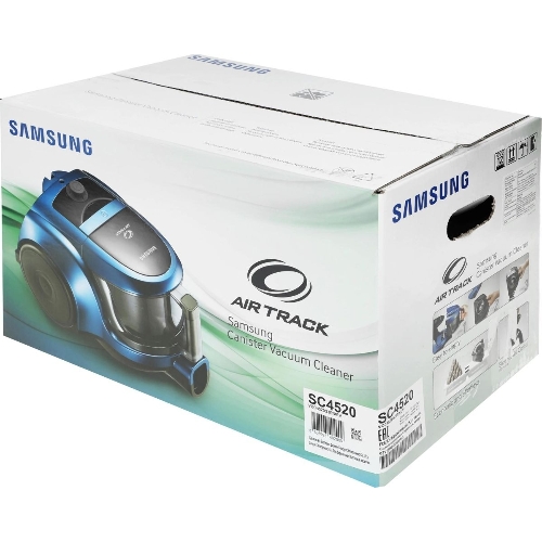 Пылесос Samsung VCC4520S3R/XEV красный, 350/1600 Вт, уборка сухая, пылесборник контейнер 1.3 л
