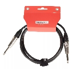 Кабель гитарный FORCE FGC-09/1.51/4" TS Jack - 1/4" TS Jack, высококачественный, малошумящий с проводниками из безкислородной меди OFC, диаметр 6 мм, профессиональные металлические разъемы, длина 1,5 м