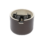 Розетка Bironi R1-101-02 с заземляющим контактом R, Ришелье керамика, коричневый