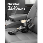Пылесос вертикальный Zigmund & Shtain ZVC-1500 черный/золотистый, питание от аккумулятора, 300 Вт, уборка сухая, пылесборник 0,5 л