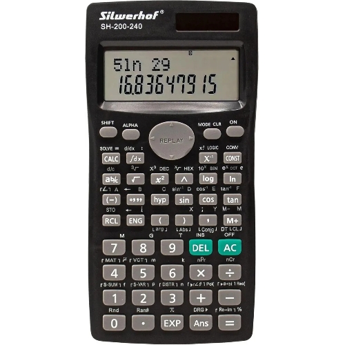 Калькулятор научный Silwerhof SH-200-240 черный 10-разр.