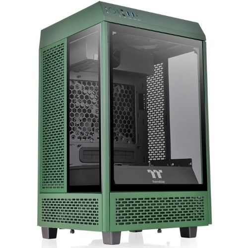 Компьютерный корпус Thermaltake The Tower 100 Racing Green без БП miniITX 1x120мм 3x140мм 2xUSB 3.0 audio bott PSU
