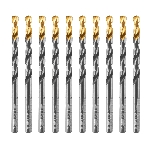 Сверло по металлу Denzel 5 мм, HSS-Tin, Golden Tip, 10 шт.