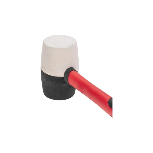 Киянка резиновая Kranz KR-12-8153 450 г, черно-белая резина, фибергласовая рукоятка