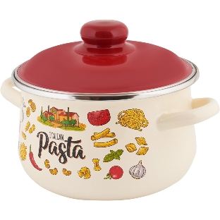 Кастрюля Appetite 1с47я Pasta ITALIAN с крышкой, эмалированная сталь, конич. 5,5 л