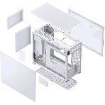 Компьютерный корпусMini-Tower/ Case JONSBO D31 STD, Mini-Tower, TG, no fan, 1xUSB-A 3.2 + 1xUSB-C 3.2, mATX, mDTX, mITX белый