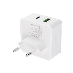 Сетевое зарядное устройство Maxvi CHL-603PD Type-C\USB 30W 6A (3A+3A) PD QC3.0, белый