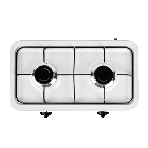 Плита настольная газовая Centek CT-1524 белый, 3.4 кВт, газ, конфорки - 2, эмаль, поворотные переключатели