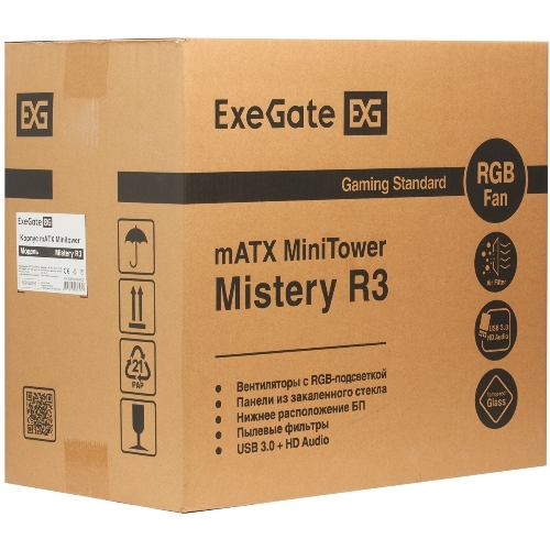 Компьютерный корпус Minitower ExeGate Mistery R3-NPX500