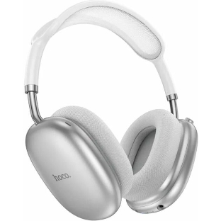 Беспроводные/проводные наушники Hoco W55 Plus серебристый, накладные, Bluetooth + проводной