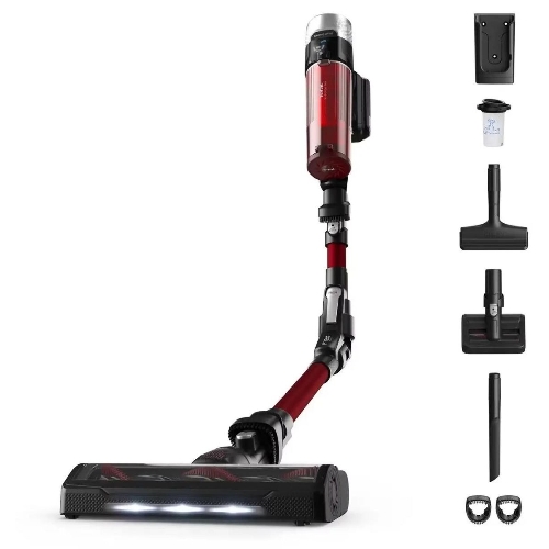 Пылесос вертикальный Tefal X-Force Flex TY2079WO черный/красный, питание от аккумулятора, 100 Вт, уборка сухая, пылесборник 0.4 л