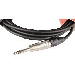 Кабель гитарный FORCE FGC-09/31/4" TS Jack - 1/4" TS Jack, высококачественный, малошумящий с проводниками из безкислородной меди OFC, диаметр 6 мм, профессиональные металлические разъемы, длина 3 м, цвет черный