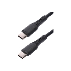 Кабель USB2.0 Cablexpert CC-USB2S-CMCM-1M-BK Type-C/Type-C, 3А, 65Вт, PD/QC3.0, силиконовый, 24 AWG, медь, 1м, черный, пакет