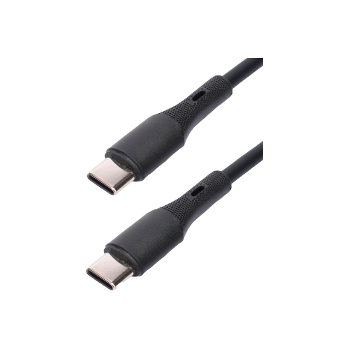 Кабель USB2.0 Cablexpert CC-USB2S-CMCM-1M-BK Type-C/Type-C, 3А, 65Вт, PD/QC3.0, силиконовый, 24 AWG, медь, 1м, черный, пакет