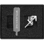 Шильд-символ Moleskine Zodiac Стрелец, металл, серебристый, коробка с европодвесом, PINSAGITTARIUSSILV