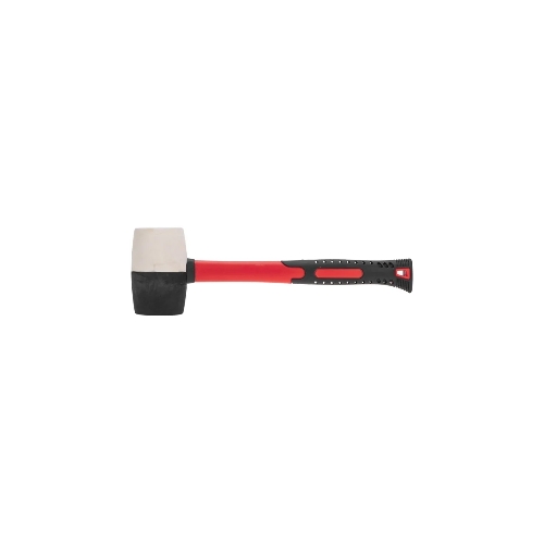 Киянка резиновая Kranz KR-12-8153 450 г, черно-белая резина, фибергласовая рукоятка