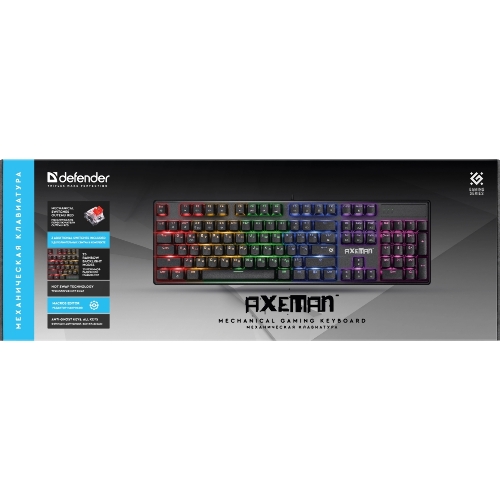 Клавиатура Defender Axeman GK-302 проводная, USB Type-A, чёрный