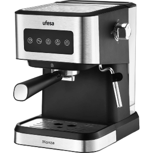 Кофеварка рожковая Ufesa MONZA черный/серебристый, исп. кофе - молотый, 1.5 л, 1050 Вт, 20 бар