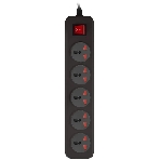 Сетевой фильтр Buro 500UNH-3-BG 3м (5 розеток) черный/серый (коробка)
