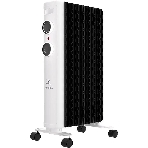 Обогреватель масляный Royal Clima Laggio Nero ROR-LN7-1500M, с терморегулятором, 1500Вт, 6 секций, 3 режима, белый/серый