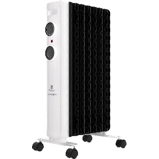 Обогреватель масляный Royal Clima Laggio Nero ROR-LN7-1500M, с терморегулятором, 1500Вт, 6 секций, 3 режима, белый/серый
