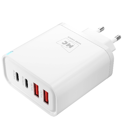 Сетевое зарядное устройство MORE CHOICE NC95 2USB+2Type-C 3.0A PD 65W, белый