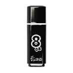 Флешка USB Smartbuy Glossy series black (SB8GbGS-K), 8Gb, USB 2.0, R/W 25/15, черный
