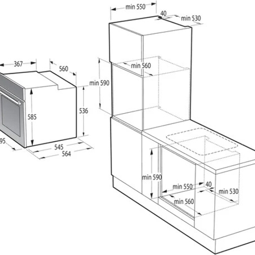 Духовой шкаф электрический Gorenje BOS67372CLB черный