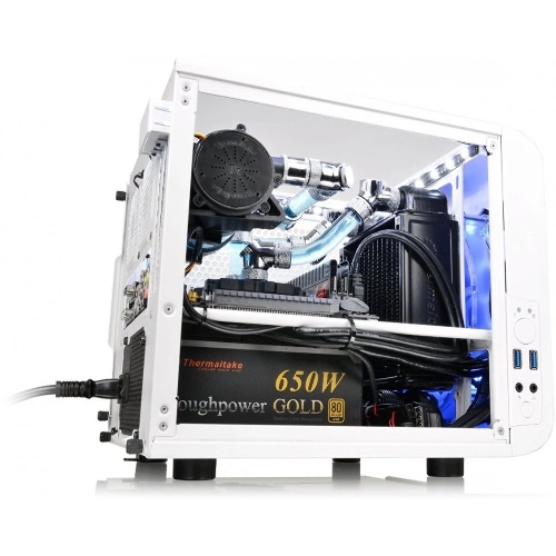 Компьютерный корпус Thermaltake Core V1 белый w/o PSU,CA-1B8-00S6WN-01
