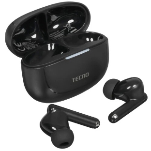 Наушники TWS Tecno Buds 4 Air черный, внутриканальные, Bluetooth, до 6 ч