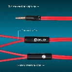 Проводные наушники Oklick HS-S-210 красный, внутриканальные, Jack 3.5 мм