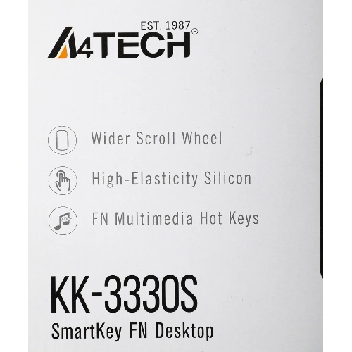 Комплект клавиатура+мышь A4Tech KK-3330S проводной, USB, 1200 DPI, чёрный