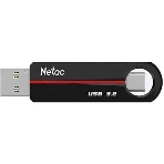 Флешка USB Netac US18 (NT03US18C-064G-32BK), 64Gb, USB 3.2/TypeC, R/W 200/100, черный/красный
