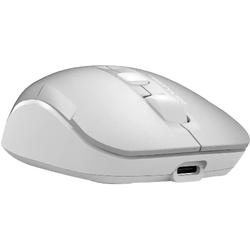 Мышь беспроводная A4Tech Fstyler FB26CS Air2 серебристый/белый, 2000 dpi, радиоканал, Bluetooth, USB, кнопки - 4