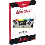 Оперативная память Kingston Fury Renegade, DDR5, 32Gb (2x16GB), 7600MHz, CL38, DIMM, с радиатором, RGB, серебристый/черный