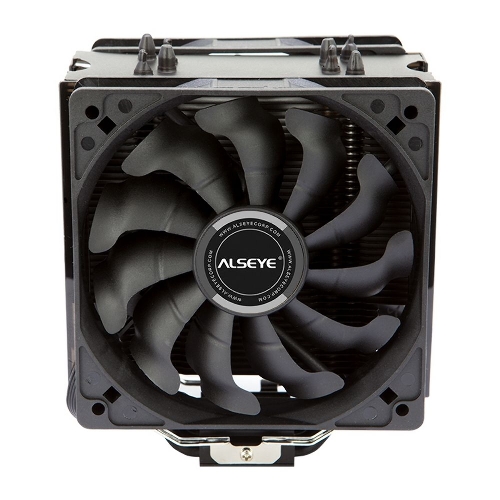 Кулер для процессора Alseye S120D-B черный, 120 мм, алюминий/медь, 1700 об/мин, 38.8 дБ, 4 pin, 135 Вт, 153 мм