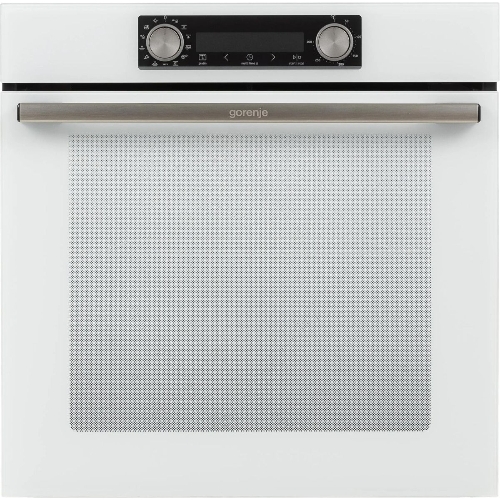 Встраиваемая электрическая духовка 60 см Gorenje Полезный объем: 77 л, Сенсорный программатор IconLED, Плавное открывание и закрывание дверцы, Решетка, Частично выдвижные телескопические направляющие на 1-м уровне, Дверца CompactDoor: 2 стекла + 1 термослой, Механический замок дверцы, Габаритные размеры (вхшхг): 59,5 59,5 56,4 см, Вес (брутто/нетто): 31/29 кг