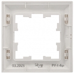 Рамка 1-местная IEK BRITE РУ-1-Бр DECOR белый/белый 3D-форма