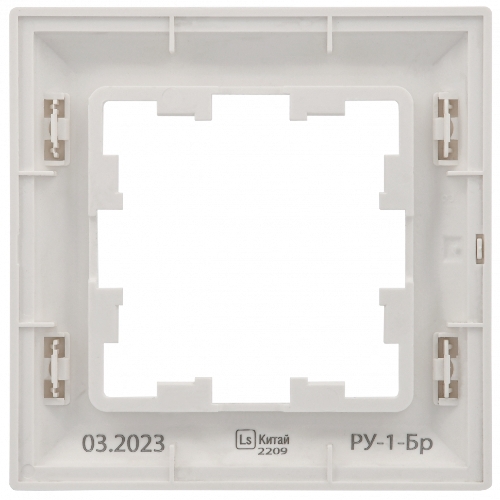 Рамка 1-местная IEK BRITE РУ-1-Бр DECOR белый/белый 3D-форма