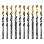 Сверло по металлу Denzel 5,5 мм, HSS-Tin, Golden Tip, 10 шт.