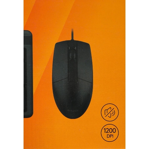 Комплект клавиатура+мышь A4Tech KK-3330S проводной, USB, 1200 DPI, чёрный
