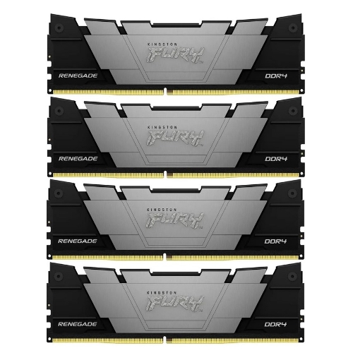Оперативная память Kingston Fury Renegade, DDR4, 32GB (4x8GB), 3600MHz, CL16, DIMM, черный, радиатор