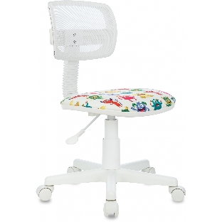 Кресло Бюрократ CH-W299 белый, сетка, 120 кг