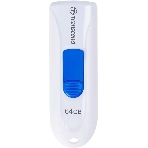 Флешка USB Transcend JetFlash 790 (TS64GJF790W), 64Gb, USB 3.0, R/W 70/25, белый/синий