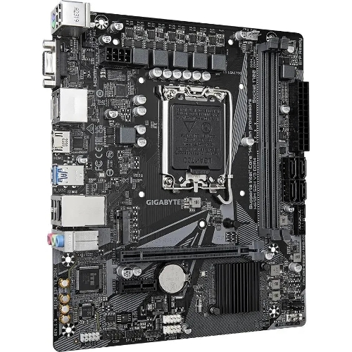 Материнская плата Gigabyte H610M S2H V3 DDR4, LGA 1700, Intel H610, 2xDDR4, 4xSATA, 1xM.2, 1xPCIe 4.0 x16, 1xPCIe x1, 1xHDMI, 1xDP, 1xVGA, 1x 1Gb LAN, 2xUSB-A 3.2 Gen 1, 4xUSB-A 2.0, 3x 3.5 мм, 7.1, mATX