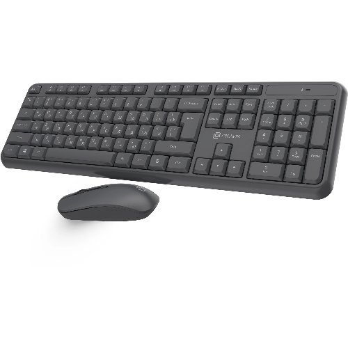 Комплект клавиатура+мышь Oklick S277W беспроводной, USB, 1600 DPI, серый
