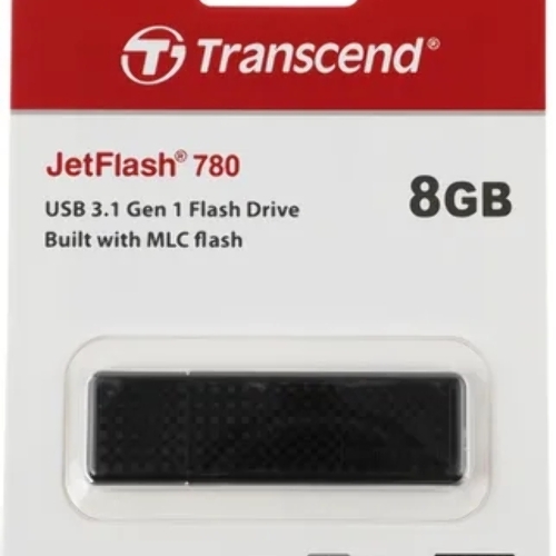 Флешка USB Transcend JetFlash 780 (TS8GJF780), 8Gb, USB 3.0, R/W 140/40, черный/серебристый