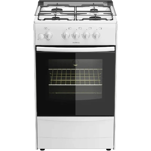 Плита газовая Darina 1B GM 441 005 W белый/черный, конфорок 4 шт, духовка 50 л, 50 см x 85 см x 51 см